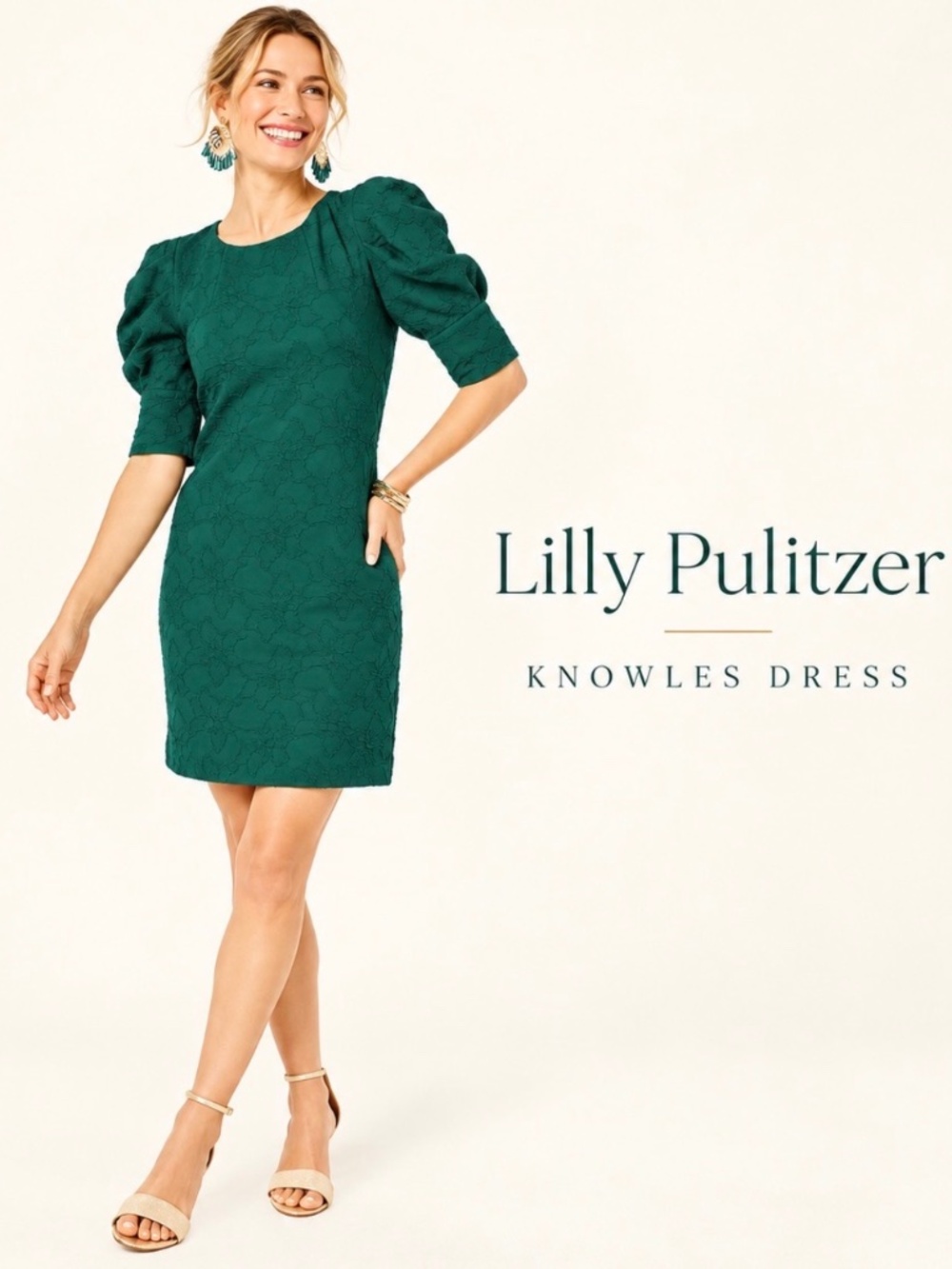 Lilly Pulitzer Knowles Dress Knit Pucker Jacquard Size Large L $198